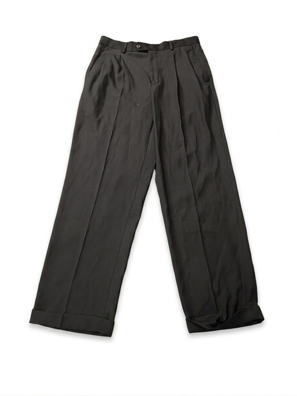 Stafford Men's Black Pleated Dress Pants 32x30